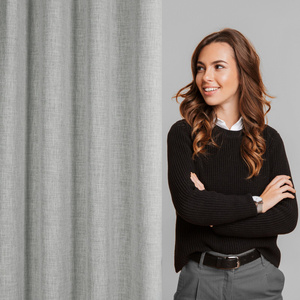 Curtain 140 x 250 Decorative Ready Roma Silver