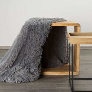 Blanket 170 x 210 Double-sided Fur Tifany1 Silver