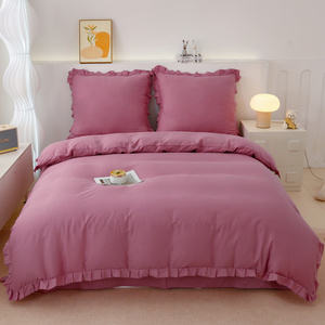 Bedding set 160 x 200 3 pieces Cotton with Ruffle Lynda 05