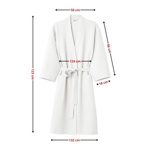 Gofer Unisex Cotton Bathrobe Vizzy XL 01 White