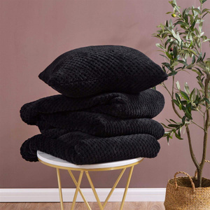 Blanket 200 x 220 Microfiber Jacquard Monte Black