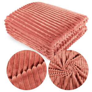 Blanket 200 x 220 Microfiber Embossed Ardea Stripes 45