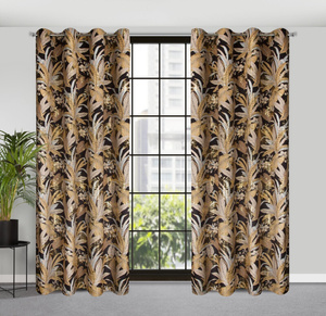 Curtain 140 x 250 Decorative Adel Black+Gold