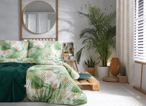 Bedding 220 x 200 3pc Satin Nelly4 Green