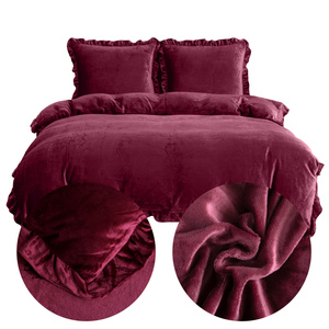 Bedding 160 x 200 3pc Microfiber Ruffle Erva 2816