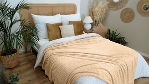 Blanket 160 x 200 Microfiber Embossed Plush Ala 3D Circle 07