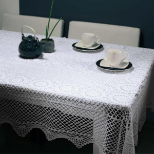 Tablecloth 120 x 120 Crochet pattern 021 White