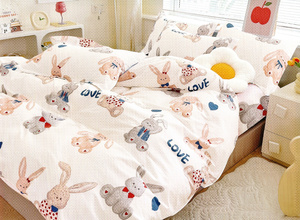 Bedding 140 x 200 2pcs Cotton Satin No. A1788