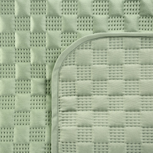 Quilted Velvet Bedspread 200 x 220 Sofia4 Dark Green
