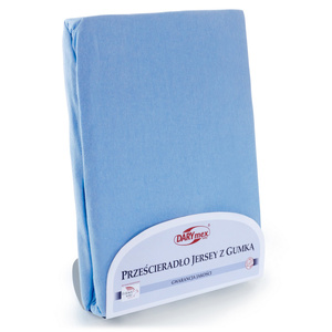 Jersey sheet with elastic 027_D Blue 160x200