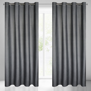 Velvet Darcy Curtain 140 x 250 Pinstripe Black
