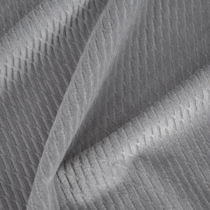 Velvet Eliza Curtain 140 x 250 Sash Grey