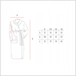 Kimono Robe Gofer Cotton Unisex S/M Must