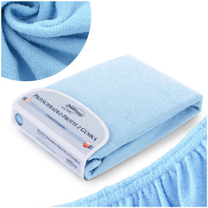 Terry sheet with elastic 027_D Blue 120x200