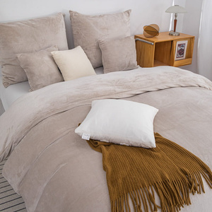 Bedding 160 x 200 3pc Microfiber Teddy Bear Cozy Beige