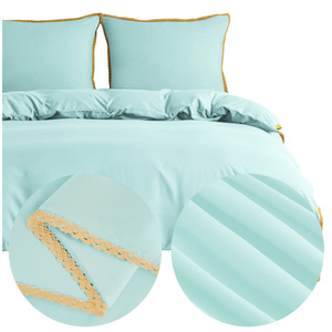 Bedding set 160 x 200 3 pieces Smooth with Lace Brandon 07