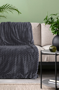 Blanket 150 x 200 Microfiber Design Cindy6 Steel