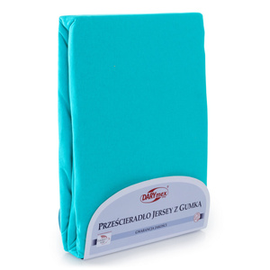 Jersey sheet with elastic 011_D Turquoise 200x220