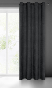 Curtain 140 x 250 Decorative Velvet Milo Black