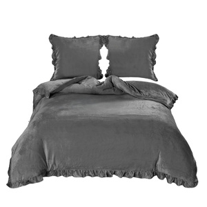 Bedding 160 x 200 3pcs Microfiber Frill Erva 2577