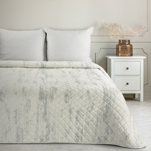 Quilted Velvet Bedspread 170 x 210 Blink3 B+Silver