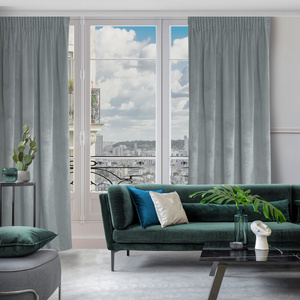 Curtain 135 x 270 Decorative Velvet Rosa Silver