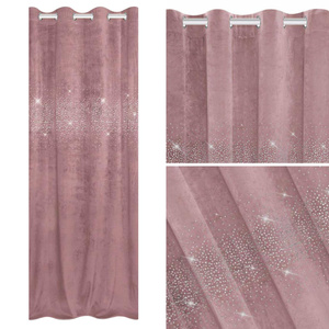 Curtain 140 x 250 Decorative Shiny Powder Velour