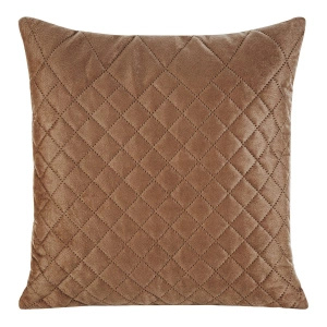 40 x 40 Quilted Velvet Luiz3 Brick Pillowcase