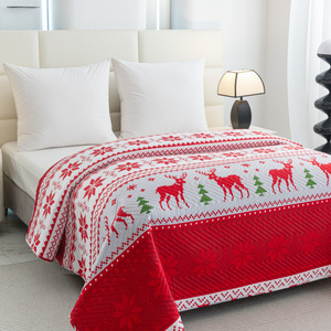 Quilt 170 x 210 Embossed Christmas Levent 06