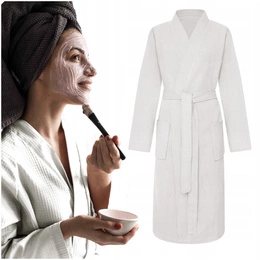 Gofer Waffle Cotton Bathrobe Murat XL White