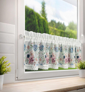 Curtain 30 x 150 Decorative Ready Dora White+Pink