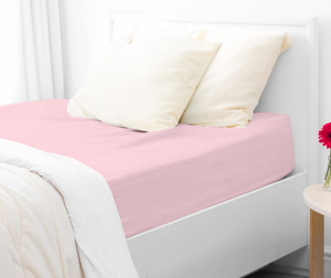 Jersey sheet with elastic 006_D Pink 120x200