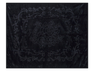 Stamped Acrylic Blanket A-023 Solid Black 160x210