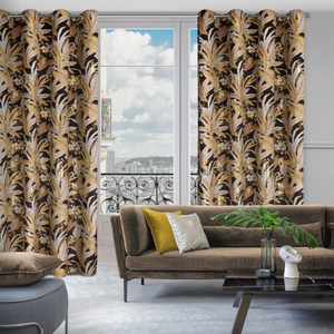 Curtain 140 x 250 Decorative Adel Black+Gold