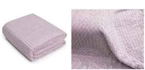 Blanket 160 x 200 Microfiber Zigzag Embossed Heather