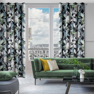 Curtain 140 x 250 Decorative Sally Black+Silver