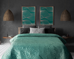 280 x 260 Decorative Velvet Bedspread SALVIA1 SZAŁW