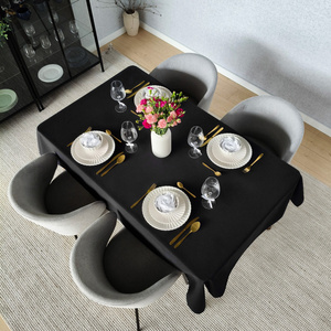Tablecloth 140x260 Stain-Resistant Classic Elegant Black