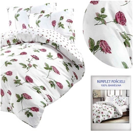 Cotton Satin Bedding A842 in Flowers 200x220NP 3 parts