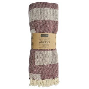 Blanket 150 x 200 Cotton Boho Aredo 11 Maroon