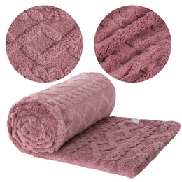 Blanket 200 x 220 Design Microfiber Braid Powder