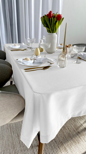 Tablecloth 140x240 Stainproof Classic Savio White