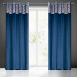 Curtain 140 x 250 Decorative Velvet Elen Game+Grey