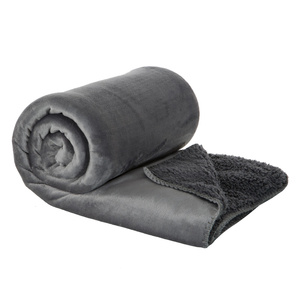 Blanket 170 x 210 Microfiber Double-sided Tedy Steel