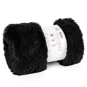 Blanket 70 x 160 Double-sided Fur Tifany1 Black