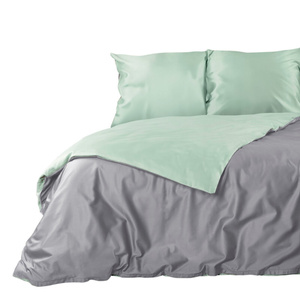 Bedding 160 x 200 3pc Satin Nova3 Silver + Mint