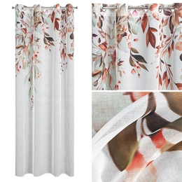 Curtain 140 x 260 Decorative 2 pcs Meg White + Red