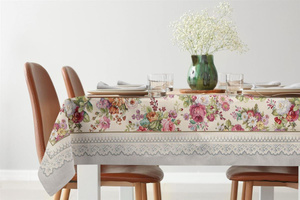 100 x 100 Decorative Tapestry Tablecloth 1175 Silver