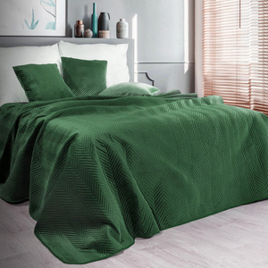 Sofia C. Decorative Velour Bedspread 200 x 220. Herb