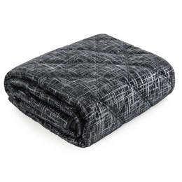 Quilted Velvet Bedspread 170 x 210 Blink6 Black